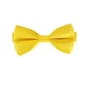Gele verkleed vlinderstrikje 12 cm voor dames/heren