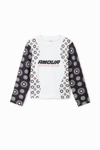 T-shirt met patch met geometrische vormen - WHITE - 7/8