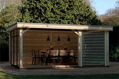 Lugarde Veranda platdak PSL10 300 x 536 cm- Plat dak- Hout- Lugarde