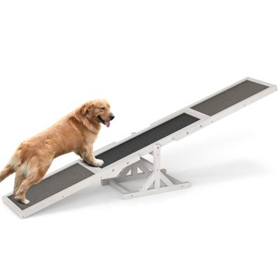 Houten Honden Agility Wip Honden Oefen- & Speelset Buiten Loop Speelgoed Klimplatform Wit