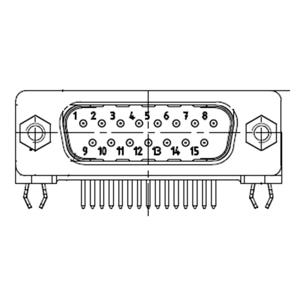 Molex 1731091909 D-sub connector Aantal polen: 37 Soldeerpennen 1 stuk(s)