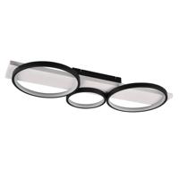 Trio Leuchten Plafondlamp Medera 3 lichts L 80 cm wit zwart