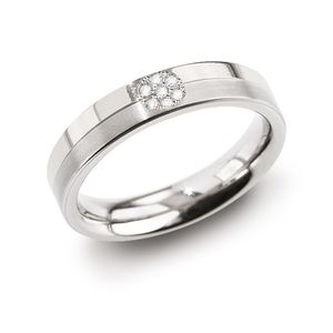 Boccia 0129-05 Ring Titanium-Diamant zilverkleurig 4,3 mm 7 * 0,035 crt Maat 53