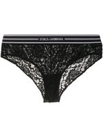 Dolce & Gabbana culotte en dentelle à fleurs - Noir