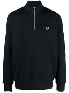 Fred Perry pull zippé à logo brodé - Bleu