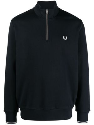 Fred Perry sweat zippé à logo brodé - Bleu