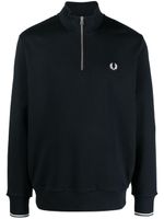 Fred Perry pull zippé à logo brodé - Bleu - thumbnail