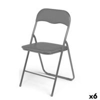 Vouwbare Stoel Gift Decor Grijs (6 Stuks)