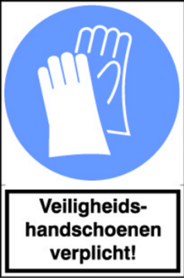 Vh handschoenen verplicht!