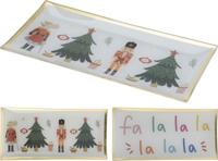 Bordje kerst glas 10x21cm met tekst