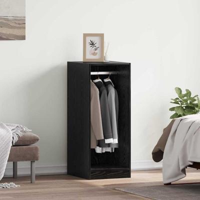 Kledingkast met plank Zwart eiken 41 x 48 x 102 cm Bewerkt hout