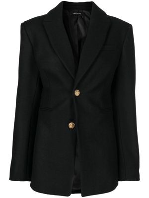ANOUKI blazer en laine à simple boutonnage - Noir