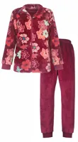 Tenderness dames huispak Fleece - Red Flower - Warm 2-delig huispak winter - lounge pak dames