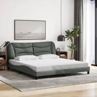 Bedframe zonder matras stof donkergrijs 180x200 cm