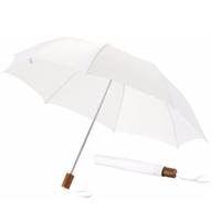 Bruiloft paraplu bruid/bruidegom - 2x - wit - opvouwbaar - compact - dia 93 cm