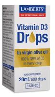 Lamberts Vitamine D3 druppels 20 Milliliter
