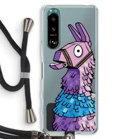 Lama: Sony Xperia 5 III Transparant Hoesje met koord