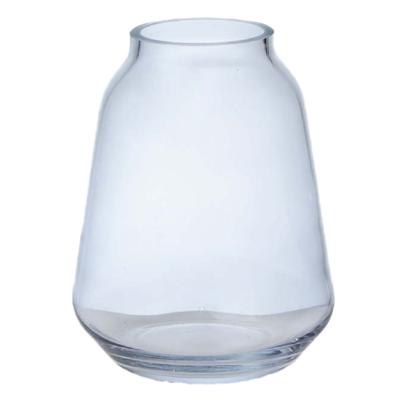Bloemenvaas Kiffa - transparant - glas - D18 x H22 - decoratie