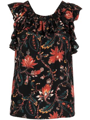 Ulla Johnson blouse Tulip à fleurs - Noir