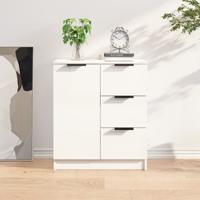 Dressoir 60x30x70 cm bewerkt hout hoogglans wit