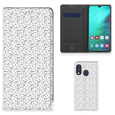 Samsung Galaxy A40 | Hoesje met Magneet | Stripes Dots