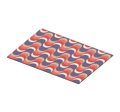 Originele placemats Geometrisch retro groovy patroon