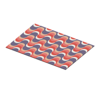 Originele placemats Geometrisch retro groovy patroon