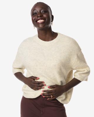 HEMA Damestrui Grace fijngebreid gebroken wit (gebroken wit)