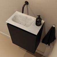 Toiletmeubel Mondiaz Ture Dlux | 40 cm | Meubelkleur Urban | Eden wastafel Opalo Links | Zonder kraangat