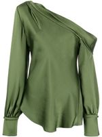 Simkhai blouse satinée Alice à épaules dénudées - Vert - thumbnail