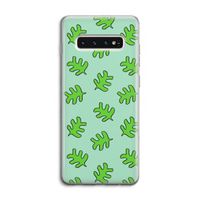 Groene blaadjes: Samsung Galaxy S10 4G Transparant Hoesje