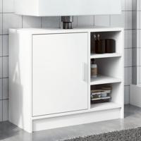 Wastafelkast 63x29x55 cm bewerkt hout wit - thumbnail