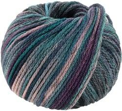 Lana Grossa Cool Merino Color 318 Grijsviolet/petrol/zeegroen/roze//roodviolet/zwartgroen/zwart/jeansblauw