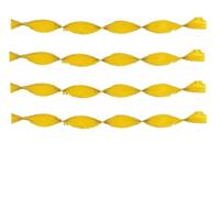 4x crepe papier slingers/guirlande - 6 meter - multi-kleur