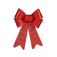 Kerstboomversiering ornament strikjes/strikken rood shine 15 x 25 cm