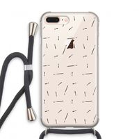 Hipster stripes: iPhone 8 Plus Transparant Hoesje met koord