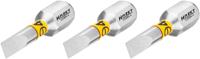 HAZET Bit 2208N-4/3 · 1/4 inch (6,3 mm) zeskant massief · Sleufprofiel · 3-delig · SW 0,5 x 4 mm
