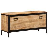 Schoenenkast 110x35x53 cm massief ruw mangohout