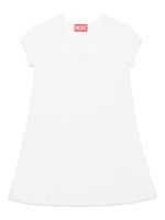 Diesel Kids robe en coton à logo brodé - Blanc