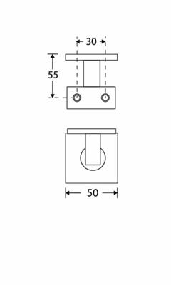 Leuninghouder Bauhaus vlak M10 MMC