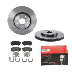 Remmenset, remschijf BREMBO, Remschijftype: Binnen geventileerd, Inbouwplaats: Vooras, u.a. für Saab, Vauxhall, Opel, Chevrolet