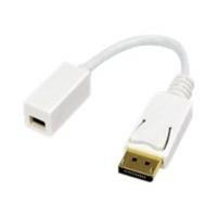 LogiLink CV0040 DisplayPort Adapter [1x DisplayPort stekker - 1x Mini-DisplayPort bus] Wit Vergulde steekcontacten 15.00 cm - thumbnail