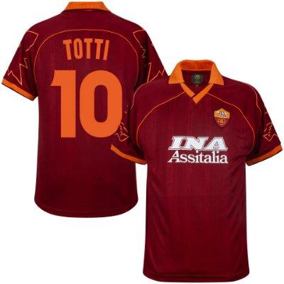 AS Roma Retro Voetbalshirt 1999-2000 + Totti 10