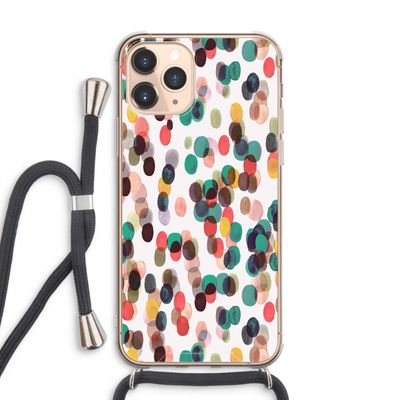 Tropical Dots: iPhone 11 Pro Max Transparant Hoesje met koord
