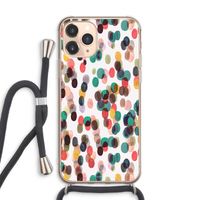 Tropical Dots: iPhone 11 Pro Max Transparant Hoesje met koord