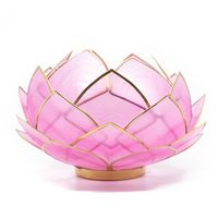 Lotus Sfeerlicht Roze Goudrand - Groot - thumbnail