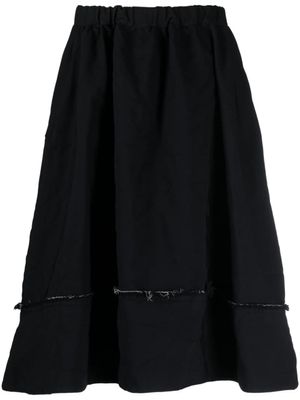 Comme Des Garçons Comme Des Garçons jupe mi-longue à taille élastiquée - Bleu