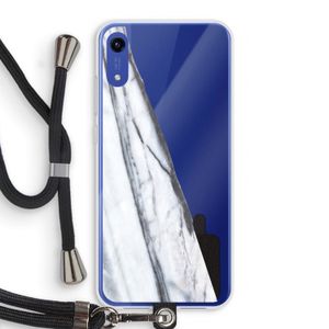 Gestreepte marmer: Honor Play 8A Transparant Hoesje met koord