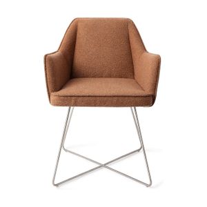 Jesper Home Tome eetkamerstoel cross steel Cinnamon Bun