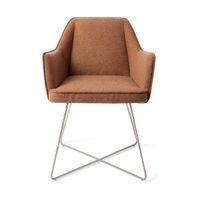 Jesper Home Tome eetkamerstoel cross steel Cinnamon Bun
